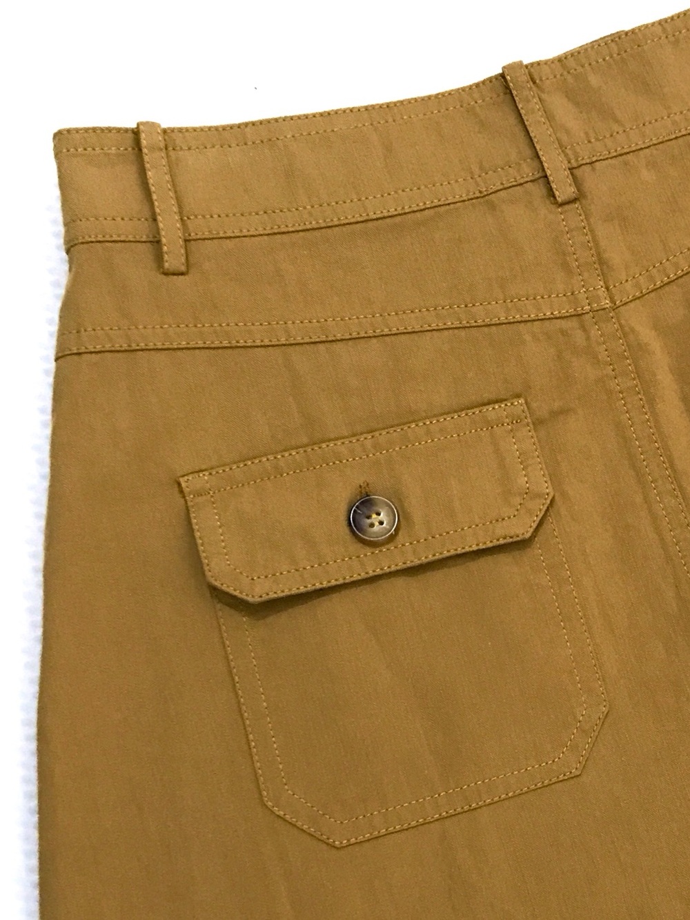 NWT FRNCH Paris Pinar High Waist Button Front A Line Mustard Midi Skirt L W31 - Picture 6 of 14